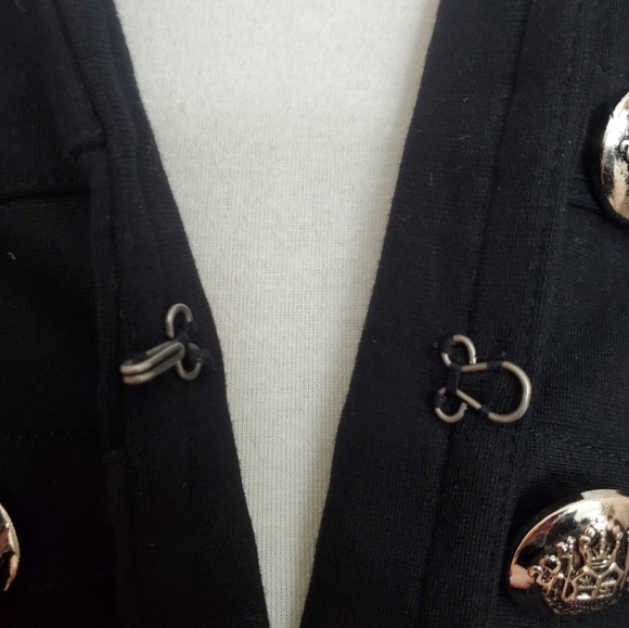 SOLD - INC International Blk Military Jacket - Picture 5 of 7